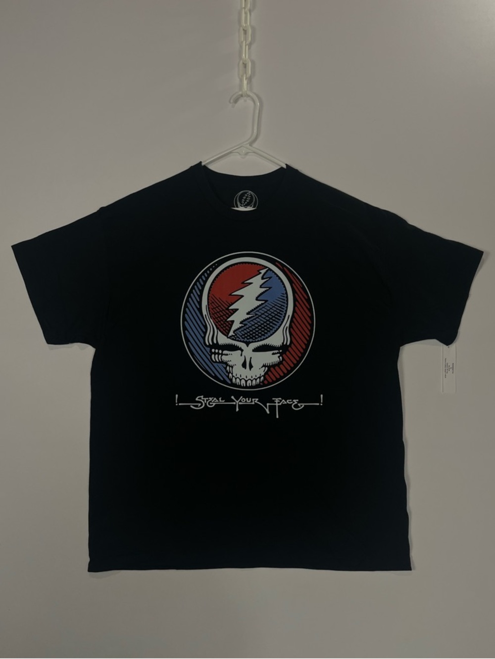 Grateful Dead Band Black Tee (New Condition) Steal Your Face Graphic T-Shirt